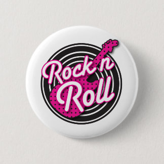 Rock N Roll rockabilable-plattegrond Ronde Button 5,7 Cm