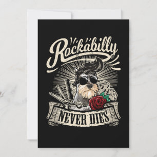 Rock n Roll Rockabilly Dog Schnauzer Hairdresser Kaart
