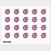 Rock N Roll rockabilly recordontwerp Ronde Sticker (Vel)
