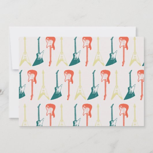 Rock n Roll Rockstar souhaite la carte d'anniversa (Dos)