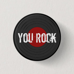 Rock N Roll Ronde Button 3,2 Cm