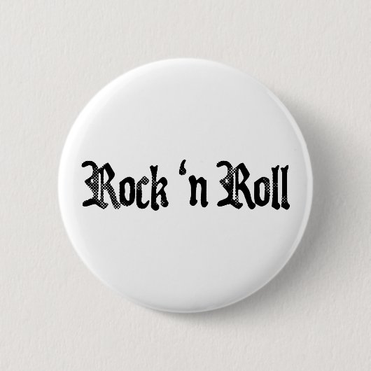 rock n roll ronde button 5,7 cm (Voorkant)