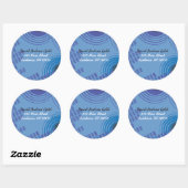 Rock n Roll Round Return Address Sticker (Vel)