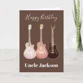Rock n Roll Rustic Gitaren Rockster Oom Kaart (Voorkant)
