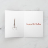 Rock n Roll Rustic Guitars oom Name Kaart (Binnen)