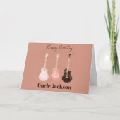 Rock n Roll Rustic Guitars Personaliseert oom Kaart (Voorkant)