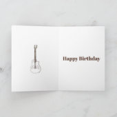 Rock n Roll Rustic Guitars Rockstar oom Kaart (Binnen)