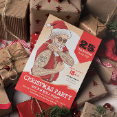 Rock N Roll Santa Claus Fête de Noël Invitation