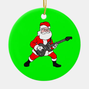 Rock N Roll Santa Claus Keramisch Ornament