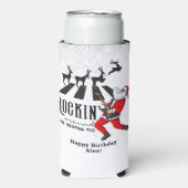 Rock N Roll Santa Rockin' Verjaardag Kerstfeest (Seltzer Voorkant)