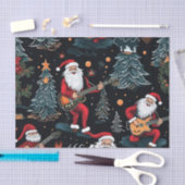 Rock-n-Roll Santa Tissue Papier (Craft)