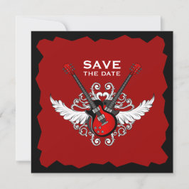 Rock 'n' Roll Save the Date uitnodiging