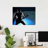 ROCK N ROLL SILHOUETTE POSTER #2. rock on. (Thuiskantoor)