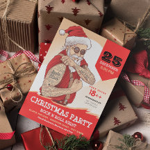 Rock N Roll Sinterklaas Kerstfeest Uitnodiging