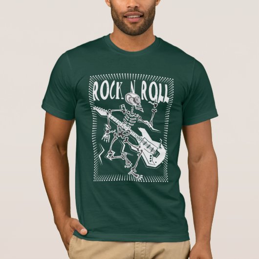 Rock N Roll Skeleton T-shirt (Voorkant)
