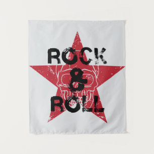Rock n Roll Skull Art Wandkleed