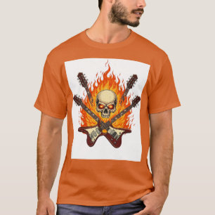"Rock 'n' Roll Skull & Gitaar T-Shirt - Symbool va