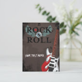 Rock N Roll Star Grunge Party Event Carte postale (Debout devant)