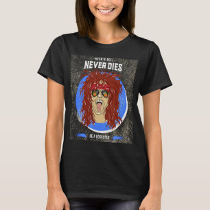 Rock 'n Roll sterft nooit als een Rockstar Rock Mu T-shirt