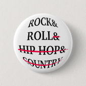 Rock-'n-roll tekst ronde button 5,7 cm (Voorkant)