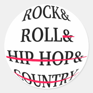 Rock-'n-roll tekst ronde sticker
