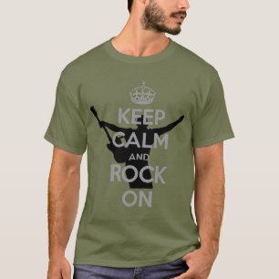 Rock n Roll Thema Blijf Kalmeer en Rock On T-shirt