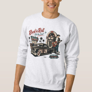 Rock ’n’ Roll Tot Het Einde Vintage 1950s Sweatshi Trui