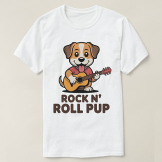 Rock n' Roll Up Funny Dog T-Shirt