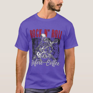 Rock N Roll voor koffie 80s muziek koffie liefhebb T-shirt