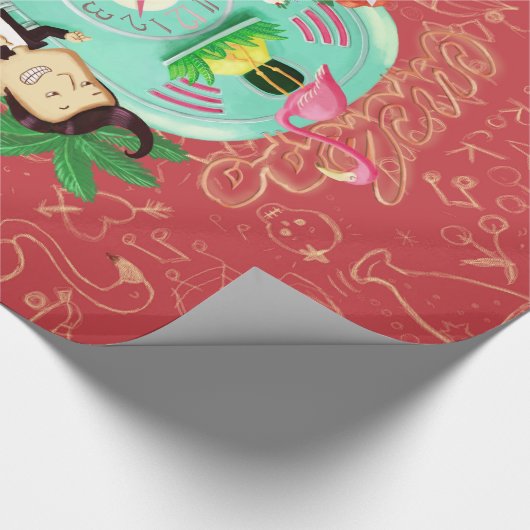 Rock "n" Roll Walllock Cadeaupapier (Hoek)