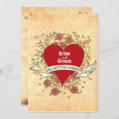 Rock 'n' Roll Wedding (Rozen) Kaart (Voorkant / Achterkant)