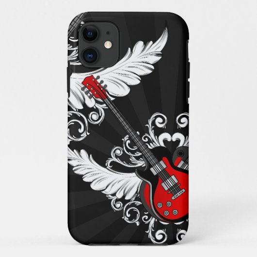 Rock n Roll Winged Guitars iPhone5 hoesje (Achterkant)