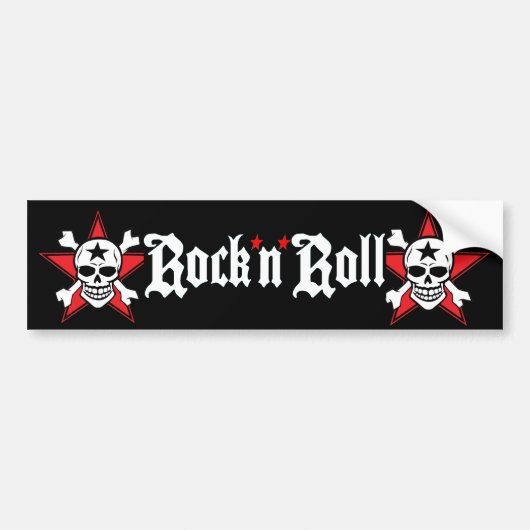 Rock N Skull Bumpersticker (Voorkant)