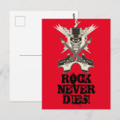 Rock nooit Dies. Briefkaart (Voorkant / Achterkant)