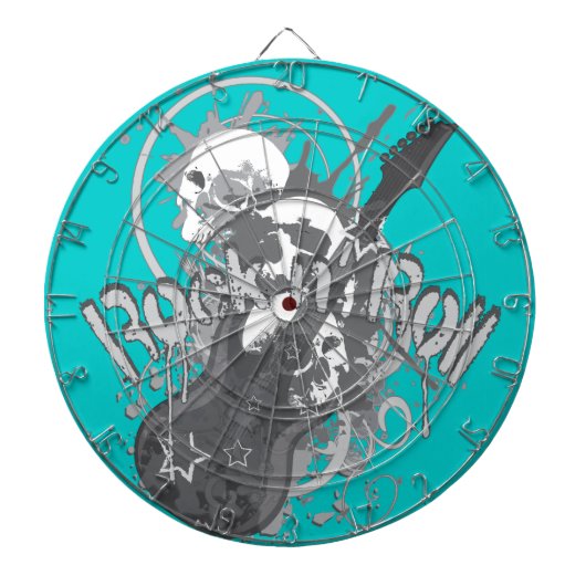 Rock n'Roll Skulls Dartbord (Voorkant)
