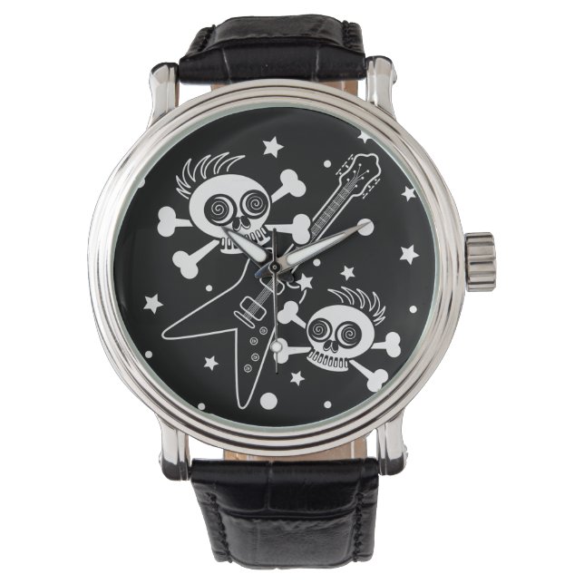 Rock n'Roll Skulls Horloge (Voorkant)