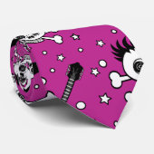 Rock n'Roll Skulls Stropdas (Opgerold)