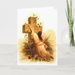 Rock of Ages Cross Illustration 1873 Feestdagen Kaart