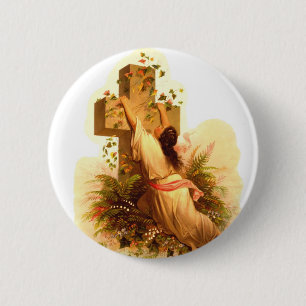  Rock of Ages Cross Illustration 1873 Ronde Button 5,7 Cm