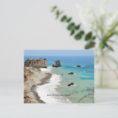 Rock of Aphrordite, Cyprus, Briefkaart (Staand voorkant)