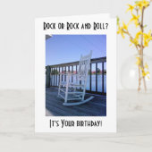 ROCK OF ROCK AND ROLL OP JE VERJAARDAG KAART (Gele Bloem)