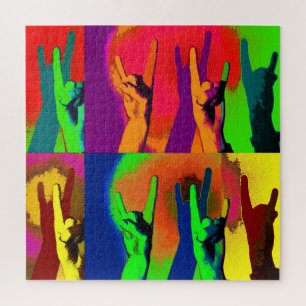 Rock on all - You Rock Hand Signs Legpuzzel