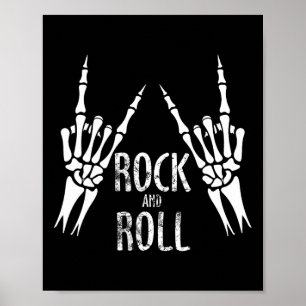 Rock on band T - shirts voor vrouwen Rock en Rolls Poster