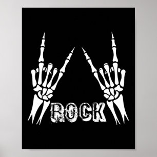 Rock on band T - shirts voor vrouwen Rock en Rolls Poster
