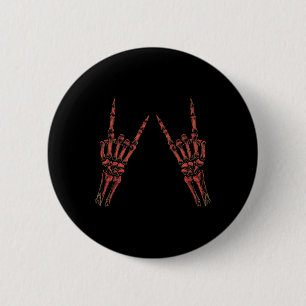Rock on band T - shirts voor vrouwen Rock en Rolls Ronde Button 5,7 Cm