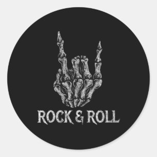 Rock on band T - shirts voor vrouwen Rock en Rolls Ronde Sticker