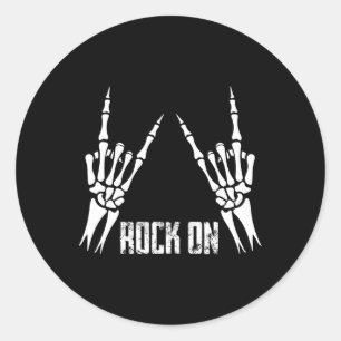 Rock on band T - shirts voor vrouwen Rock en Rolls Ronde Sticker