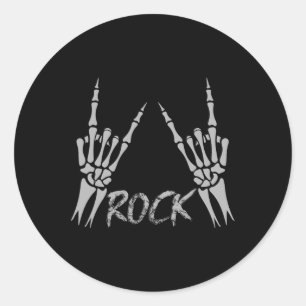 Rock on band T - shirts voor vrouwen Rock en Rolls Ronde Sticker