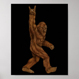 Rock on Bigfoot - Concert Buddy - Hand Drawn Sasqu Poster