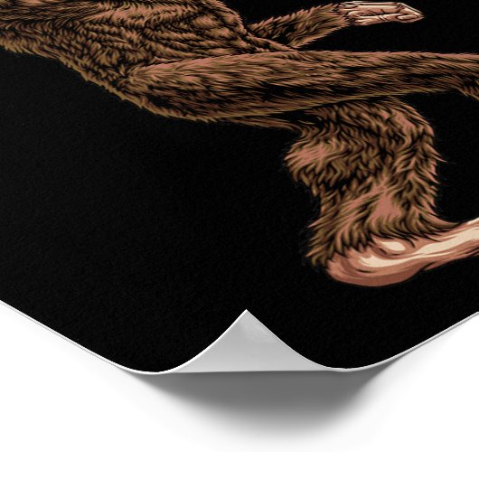 Rock on Bigfoot sasquatch loves Rock and Roll Sung Poster (Hoek)